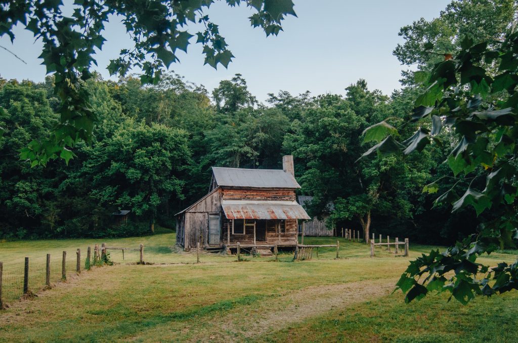 The historic Parker-Hickman homestead at Erbie on the Buffalo National River.