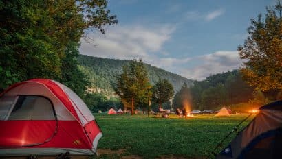Campground on the Buffalo National River.